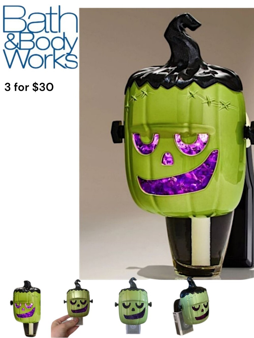 Bath & Body Works Franken Pumpkin NightlightWallflowers Plug BRAND NEW WITH TAGS